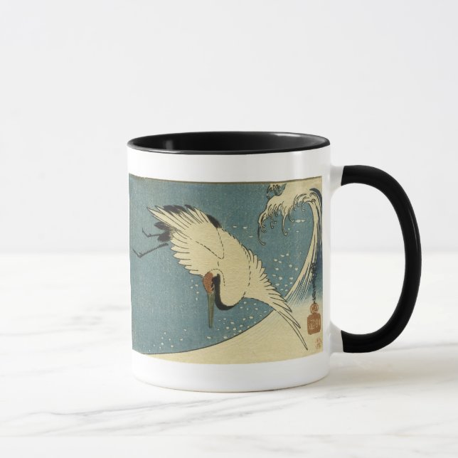 Grue et vague, Héroshige Mugs et Steins (Droite)