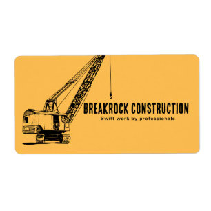 Grue noire Jaune Style Illustratif Construction