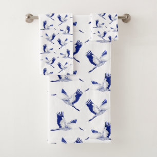 Grues bleues et blanches