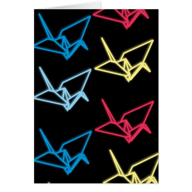 Grues de papier au néon (Devant)