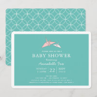 Grues en papier Origami Invitation Baby shower Tur