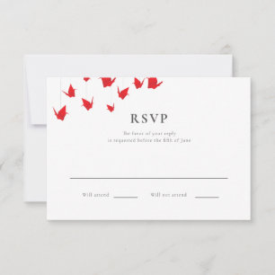 Grues en papier Origami Mariage RSVP