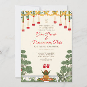 Gruhapravesam or Indian Housewarming invitation