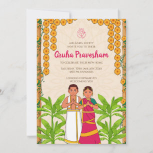 Gruhapravesh invite Indian Housewarming invitation