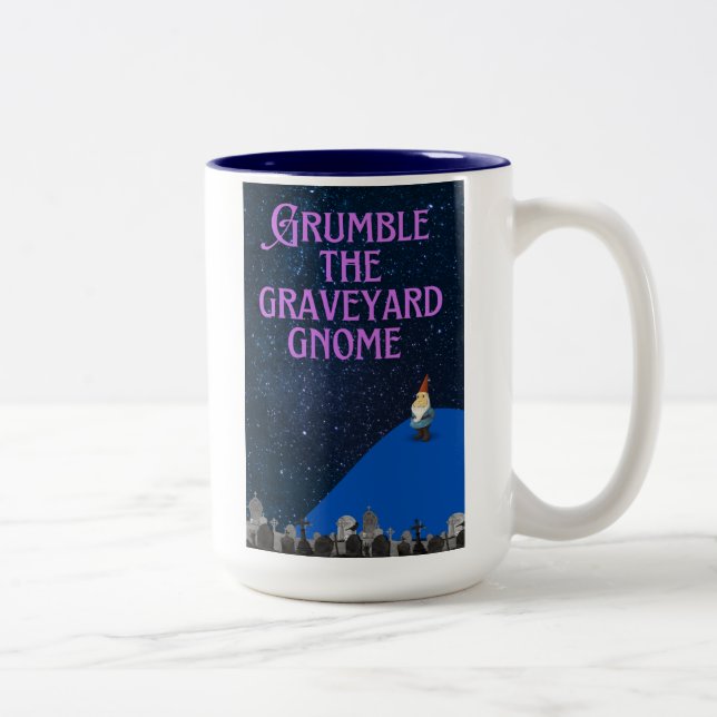 Grumble the Graveyard Gnome mug (Right)