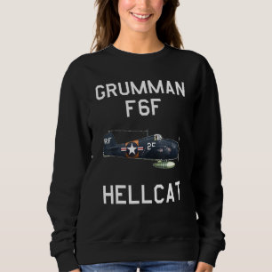 Grumman F6f Hellcat Military Aviation Wwii Navy Ai Sweatshirt