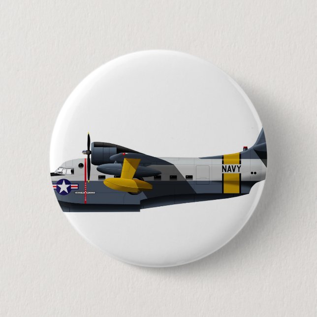 Grumman HU-16B Albatross 1906 2 Inch Round Button (Front)