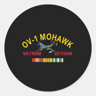 Grumman Ov-1 Mohawk Vietnam Veteran Ov-1 Aircraft Classic Round Sticker