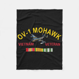 Grumman Ov-1 Mohawk Vietnam Veteran Ov-1 Aircraft Fleece Blanket