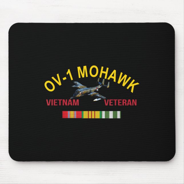 Grumman Ov-1 Mohawk Vietnam Veteran Ov-1 Aircraft  Mouse Pad (Front)