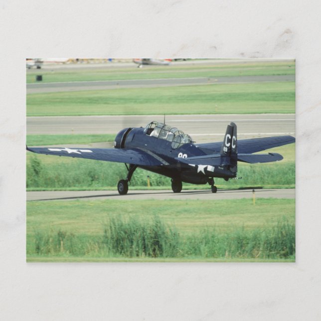 Grumman TBF/TBM Avenger Navy Carrier torpedo Postcard (Front)