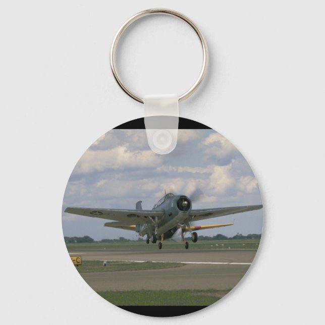 Grumman TBM Avenger, Taking Off_WWII Planes Keychain (Front)