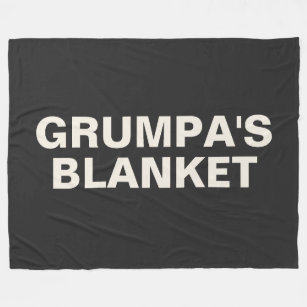 Grumpa   Funny Gag Gift for Grumpy Grandpa Fleece Blanket