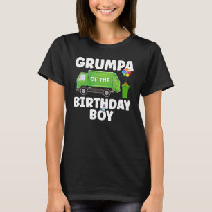 Grumpa Of The Birthday Boy Recycling Trash Themed  T-Shirt