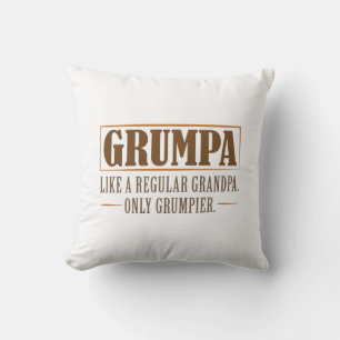 Grumpa Throw Pillow