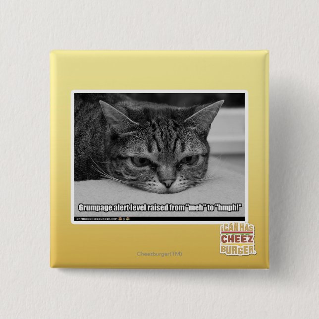 Grumpage Alert 2 Inch Square Button (Front)