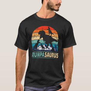 Grumpasaurus T Rex Grumpa Dinosaur 3 Kids Funny Fa T-Shirt