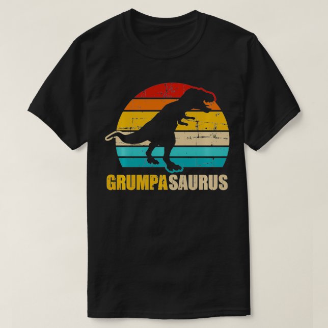Grumpasaurus vintage retro grandpa Pullover  (Design Front)