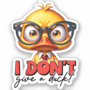 Grumpy Angry Duck Wearing Glasses Funny Saying