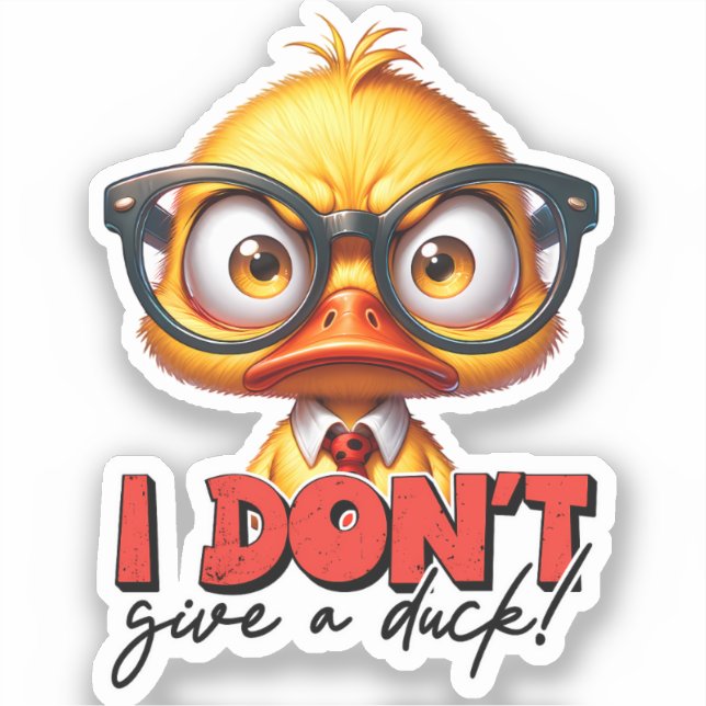 Grumpy Angry Duck Wearing Glasses Funny Saying (Front)