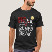 Grumpy Bear Christmas Pajama Red Plaid Buffalo for