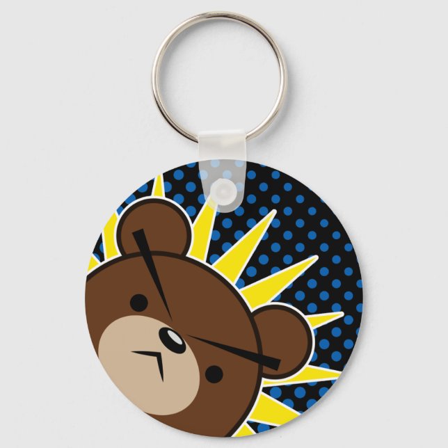 Grumpy Bear Roar Keychain (Front)