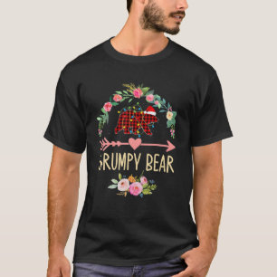 Grumpy Bear Xmas Family Christmas Pajama Red Plaid T-Shirt