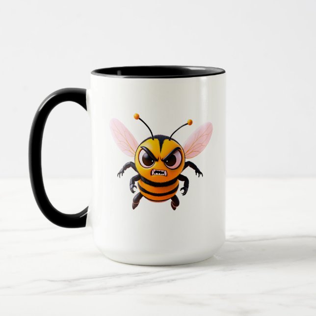 Grumpy Bee Character Art Mug (Left)