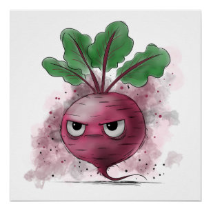 Grumpy Beet Poster
