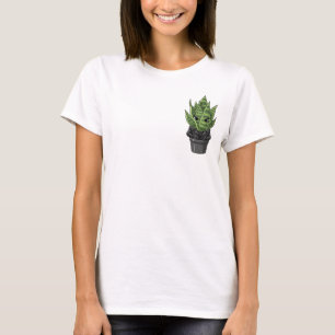 Grumpy Biker Snake Plant in Spiked Leather Jacket T-Shirt