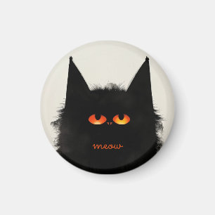 Grumpy Black Cat Magnet
