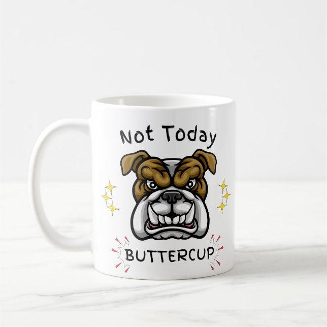 Grumpy Bulldog, Dog Lover,  Pet Lover Gift, Pet Coffee Mug (Left)