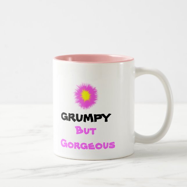GRUMPY, But Gorgeous Two-Tone Coffee Mug (Right)