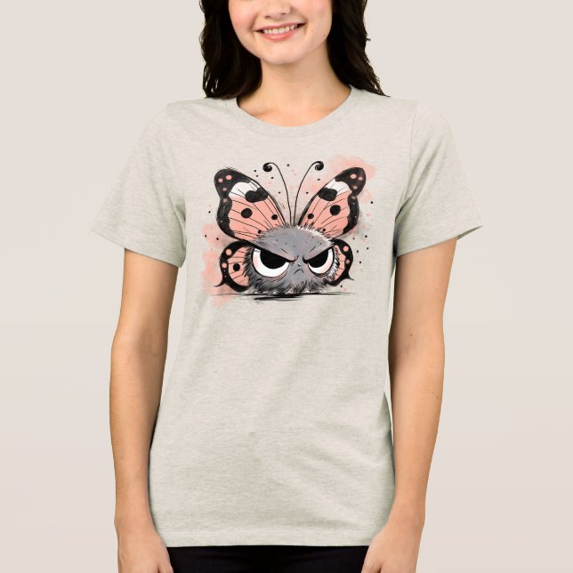 Grumpy Butterfly Tri-Blend Shirt (Front)