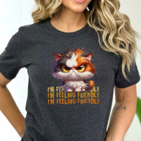 Grumpy Calico Cat and funny quote