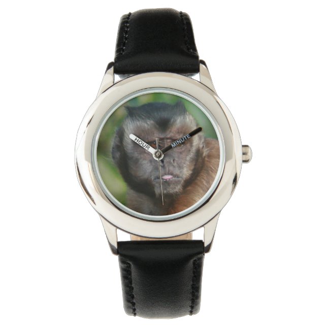 Grumpy Capuchin Monkey Face Watch (Front)