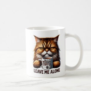 Grumpy Cat Café Mug - 'Laissez-moi seul' Matin