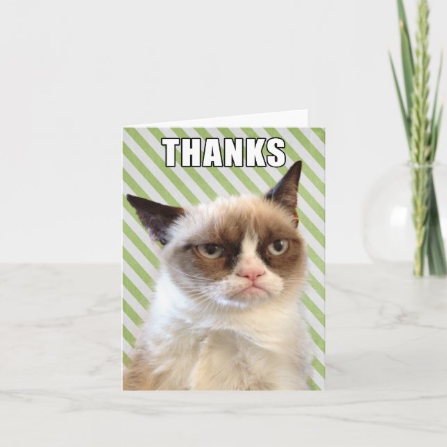 Grumpy Cat™ Carte de remerciements (Devant)