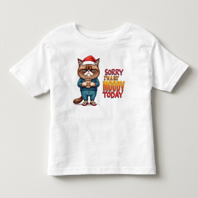 Grumpy Cat Christmas Mood Toddler T-shirt (Front)