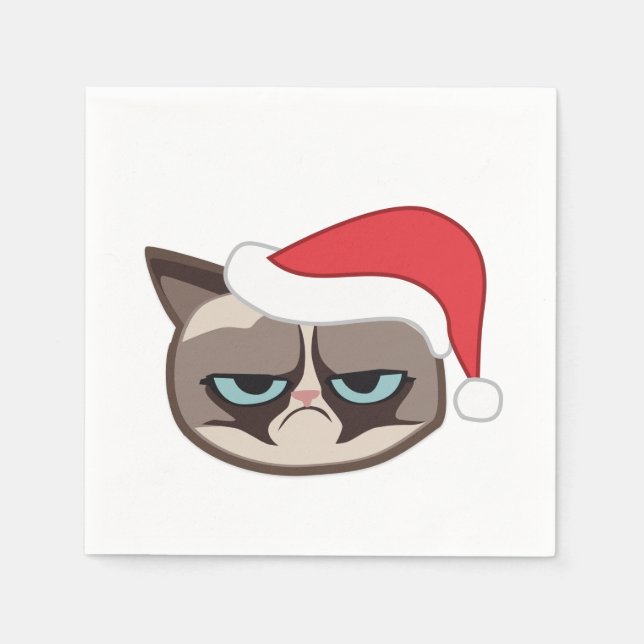 Grumpy Cat Christmas Napkins (Front)