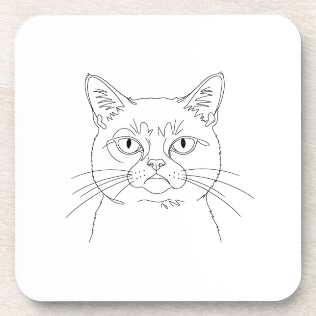 Grumpy cat coaster (Front)