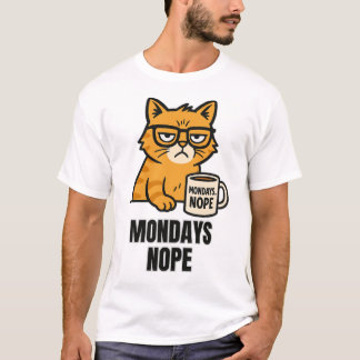 Grumpy Cat Coffee Club: Mondays? Nope. T-Shirt