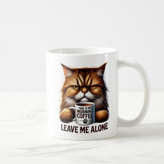 Grumpy Cat Coffee Mug - 'Leave Me Alone' Morning
