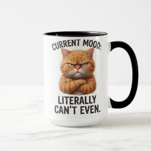 Grumpy Cat Current Mood Funny Quote Mug