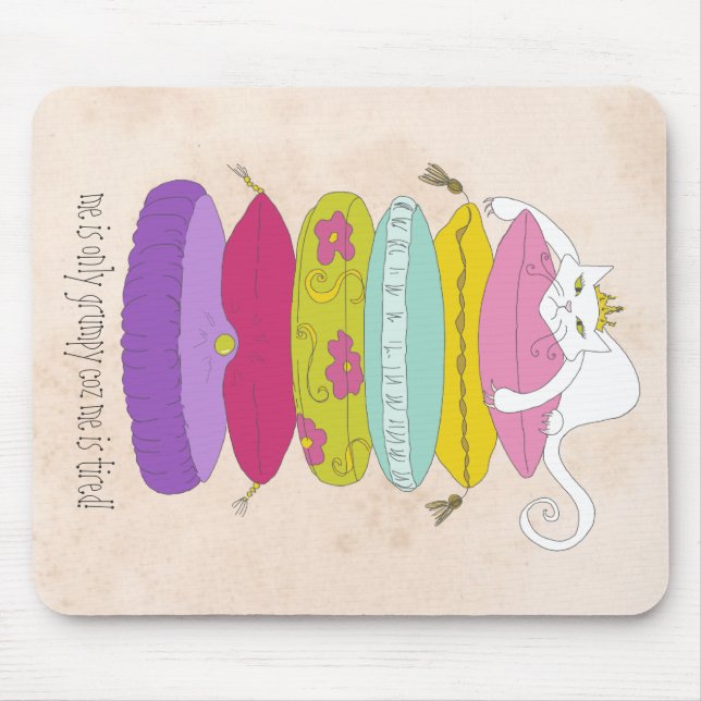 Grumpy Cat funny cartoon mouse pad (Front)