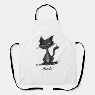 GRUMPY CAT - Funny Meh Cat - Crazy Cat Lady Gift Apron