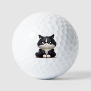 Grumpy cat golf balls