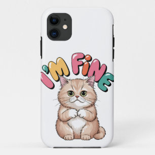 Grumpy Cat "I'm Fine" Funny Cartoon Shirt iPhone 11 Case