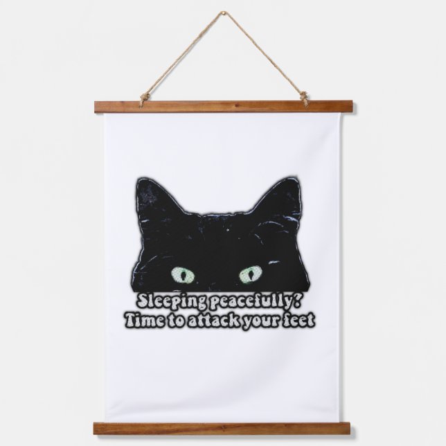 Grumpy cat meme for cat lovers and kitten owners  hanging tapestry (Front)