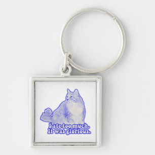 Grumpy cat meme for cat owners and kitten lovers keychain